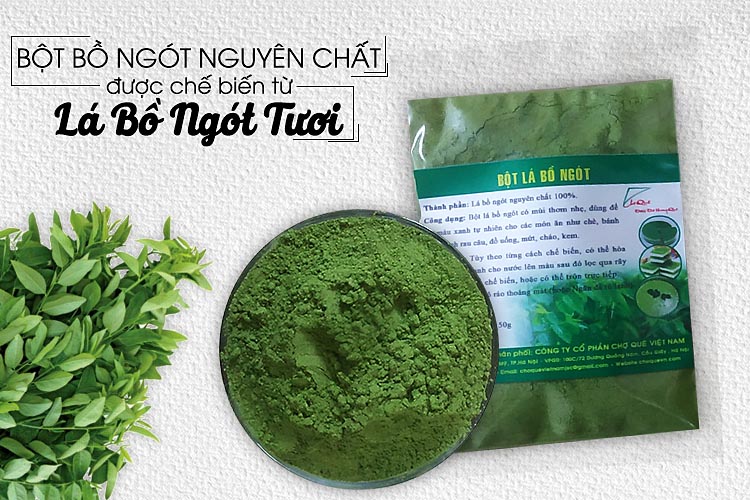 Bột bồ ngót nguyên chất 100%